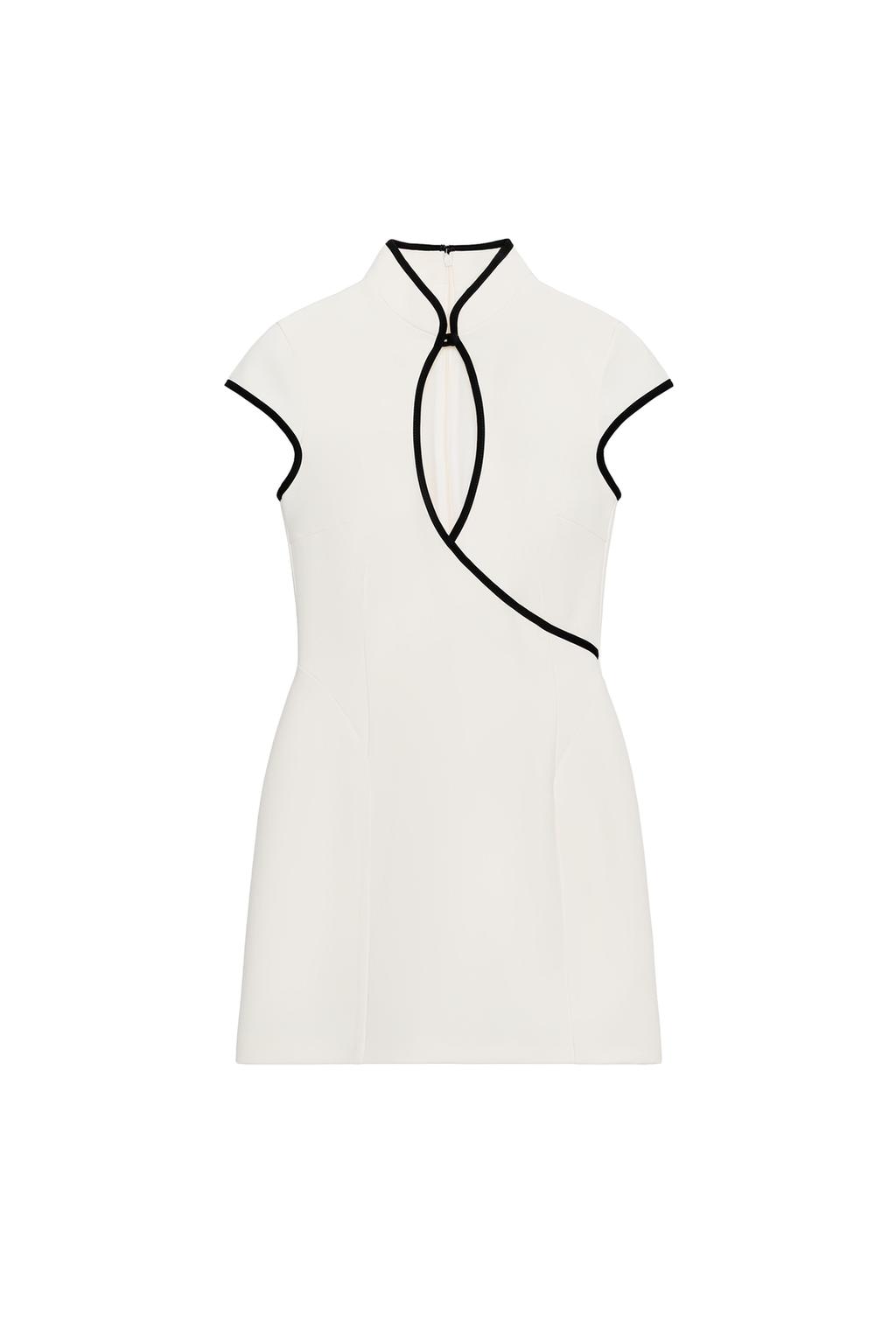 CONTRAST PIPING MINI DRESS - image 3