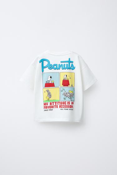 SNOOPY PEANUTS™ PRINT T-SHIRT - White by Zara - Image 1