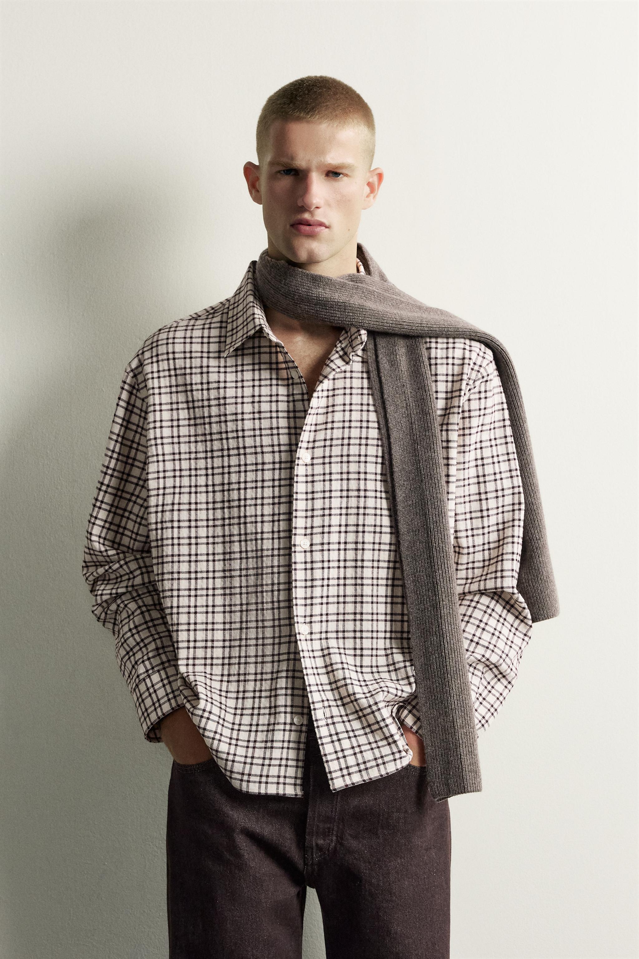 TEXTURED PLAID SHIRT