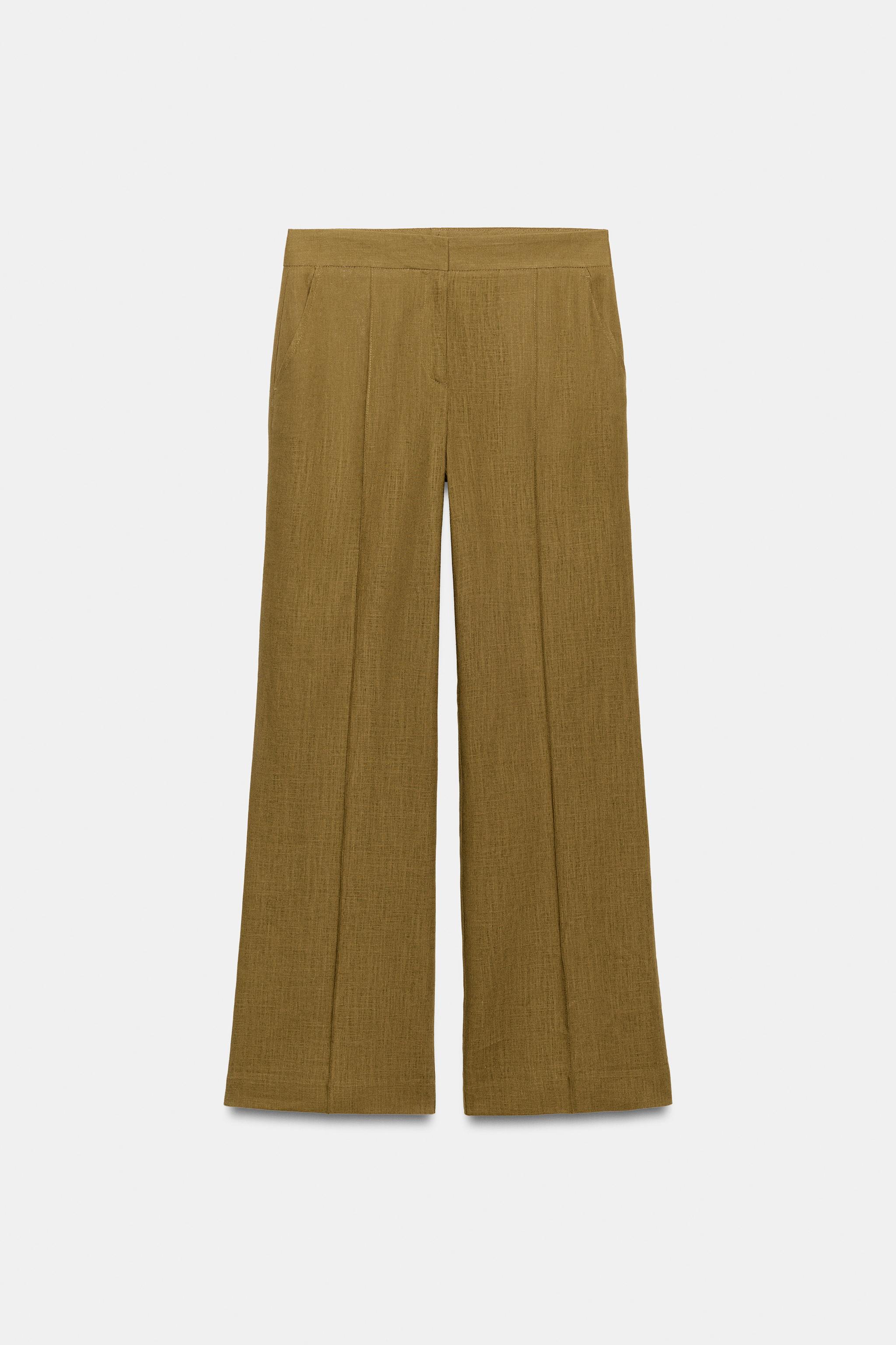 PANTALON DROIT AVEC LIN