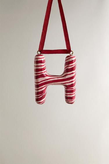 LETTER H CHRISTMAS TREE DECORATION - Red by Zara - Image 0