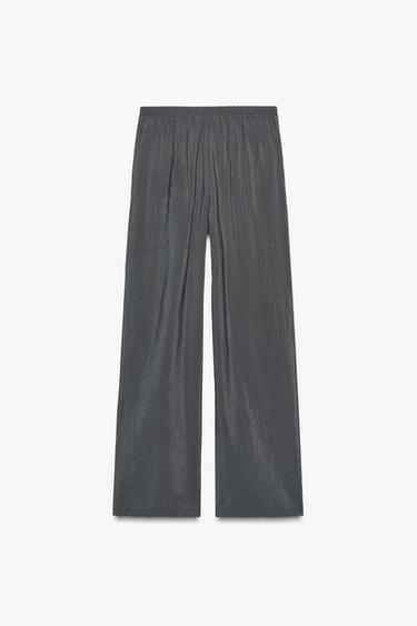 PALAZZO FLOWING TROUSERS - Blue marl by Zara - Image 5