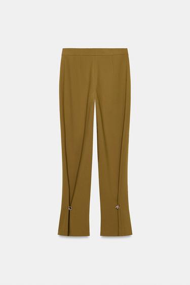 TROUSERS WITH ADJUSTABLE HEM - Oil by Zara - Image 6
