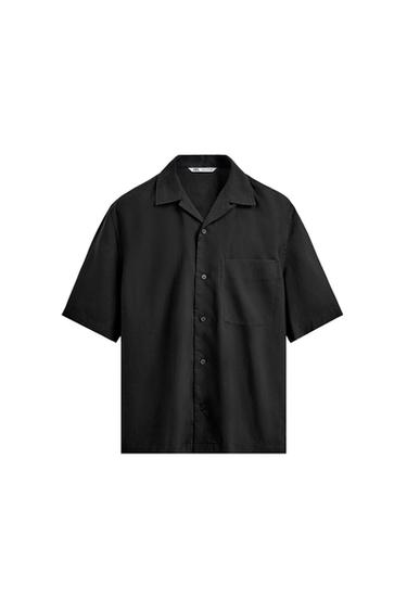 CAMISA FLUIDA RELAXED FIT - Negro de Zara