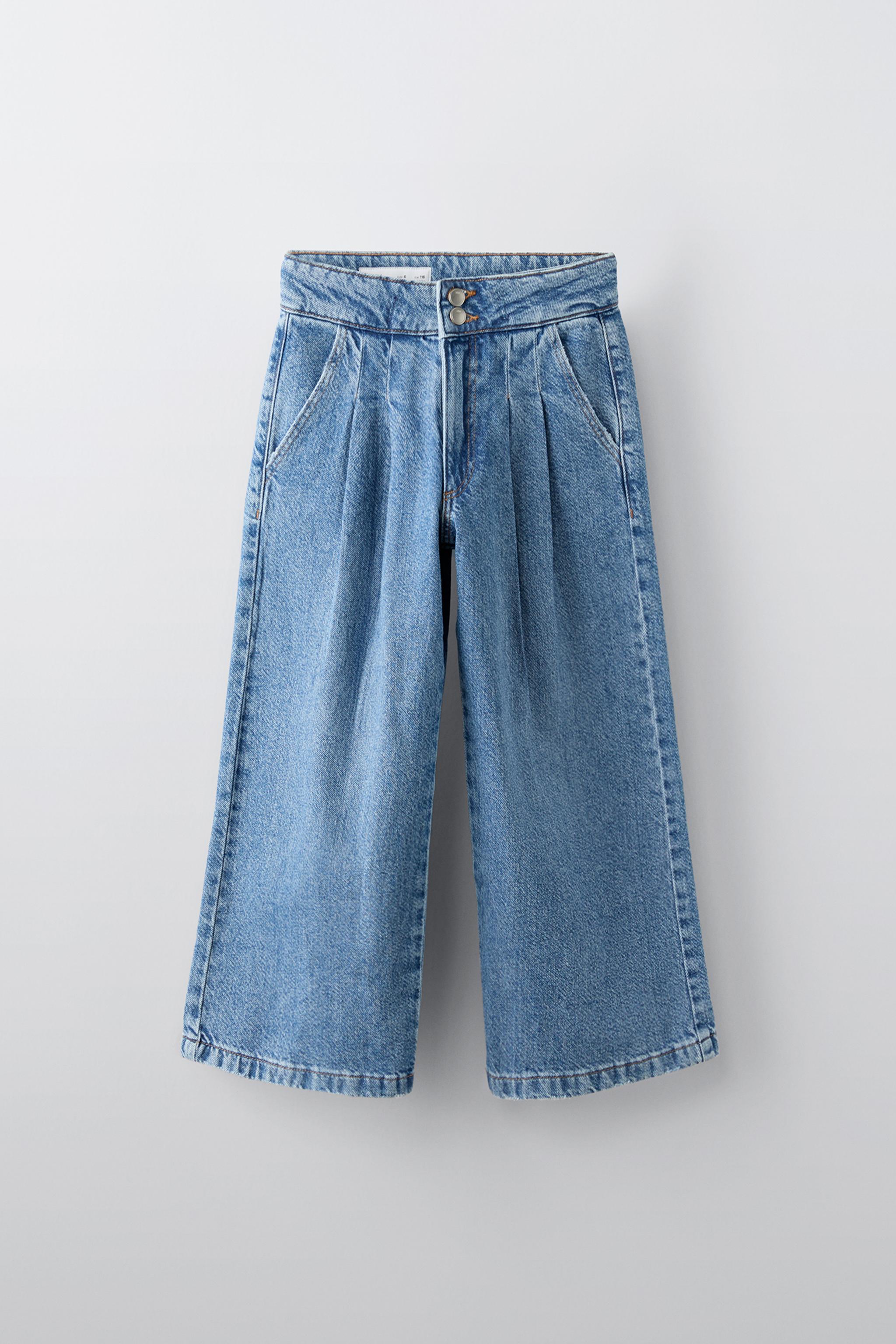 LOOSE JEANS WITH DARTS Blue ZARA Canada