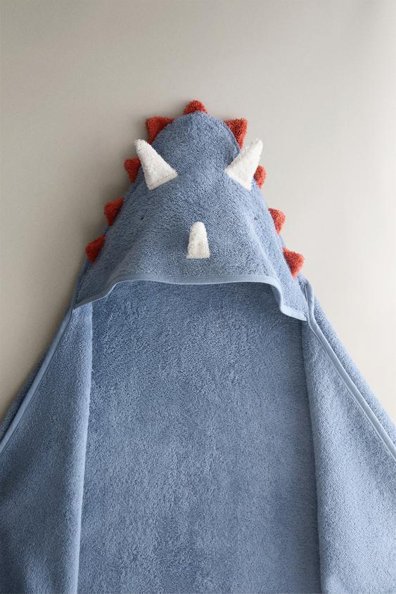 KINDER-KAPUZENHANDTUCH DINOSAURIER - Blau von Zara - Bild 0