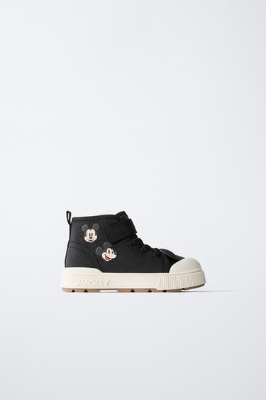 Zara MICKEY MOUSE © DISNEY HIGH TOP SNEAKERS - Black - Image 0