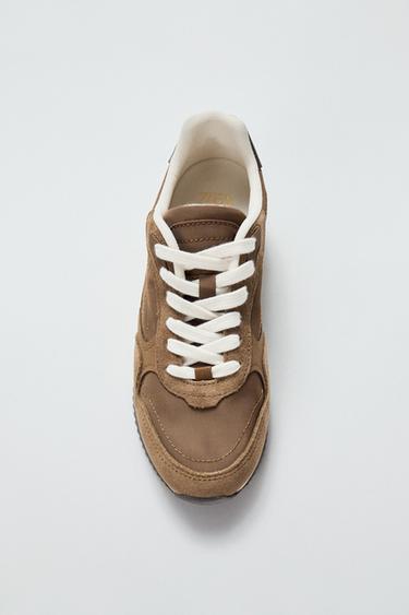 CONTRAST RUNNING SHOES - Brown by Zara