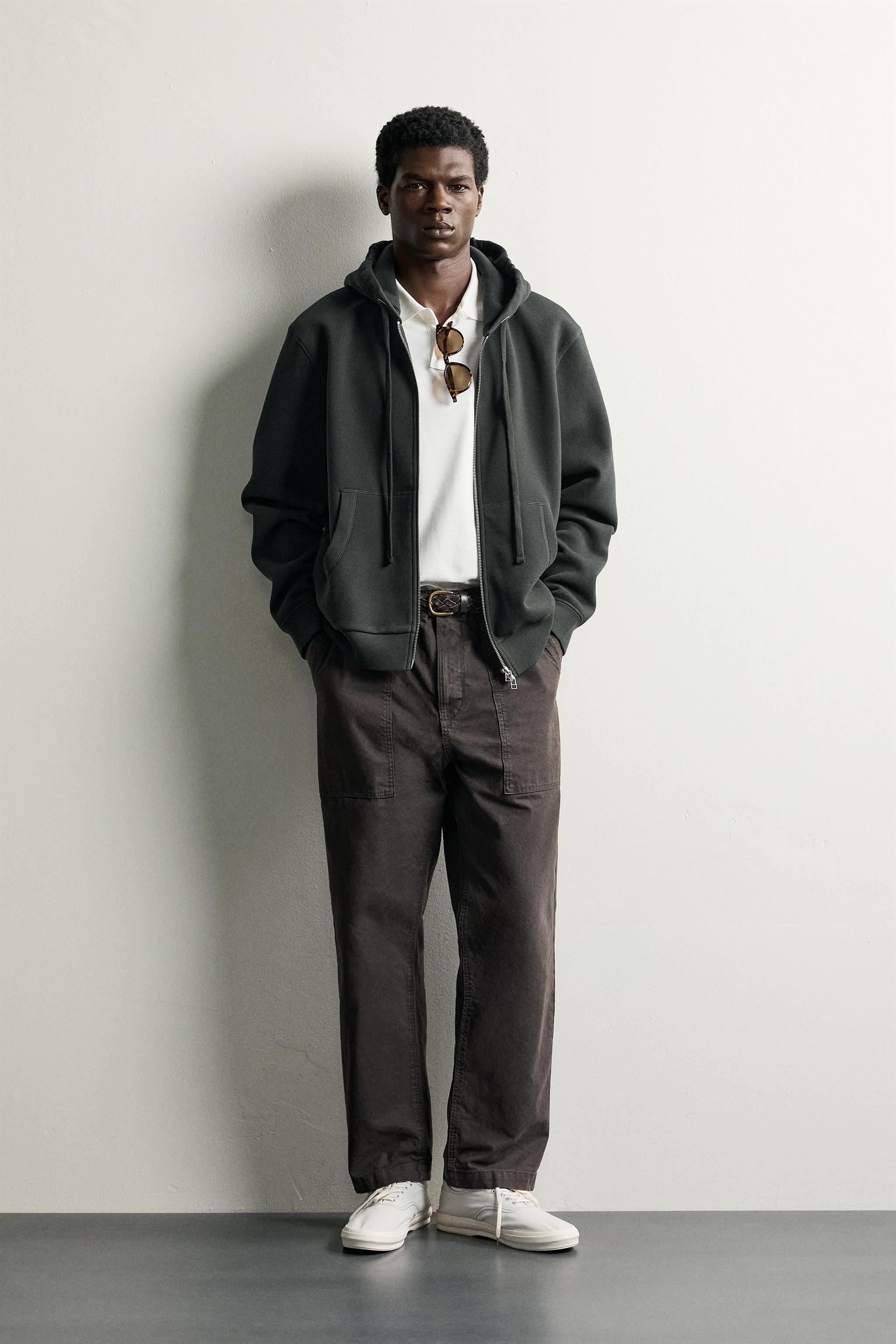 CONTRAST PIQUÉ HOODIE