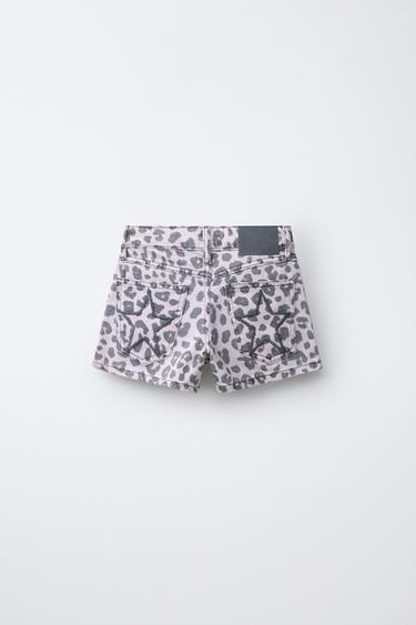 ANIMAL PRINT BERMUDA SHORTS - Pink by Zara - Image 1