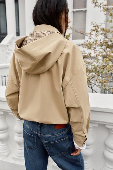 BLOUSON À CAPUCHE AMOVIBLE - Marron clair de Zara - Image 6