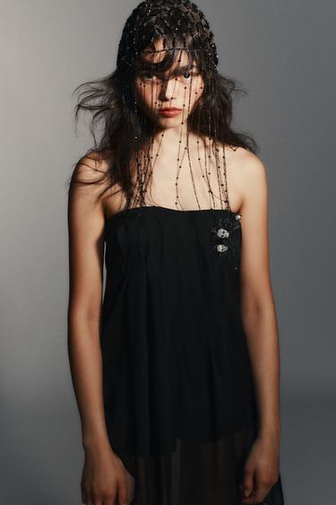 SKULL BROOCH - Black by Zara