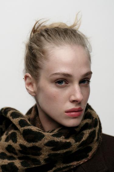 Zara ANIMAL PRINT SCARF - Leopard