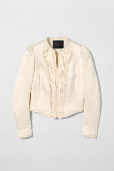 Zara LINEN CORSET JACKET KATE MOSS X ZARA - White / Pink
