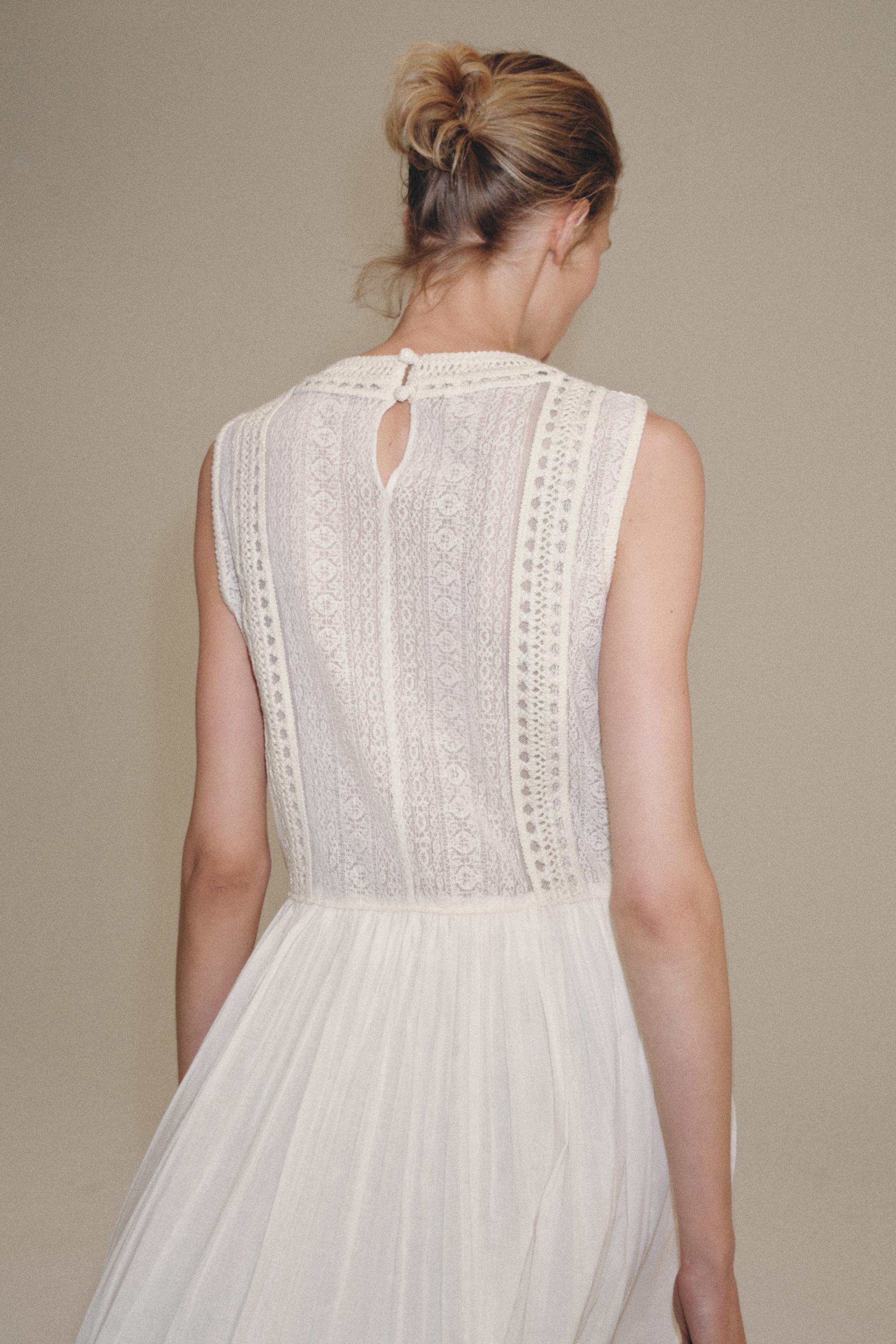 ZW COLLECTION EMBROIDERED MIDI DRESS