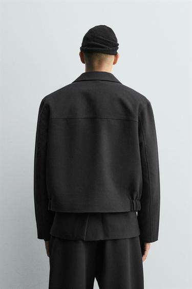 BLOUSON COUPE COURTE - Noir de Zara - Image 2
