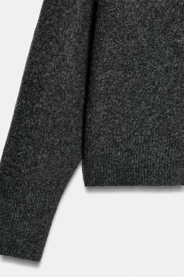 SOFT-TOUCH KNIT JUMPER - Dark grey marl by Zara
