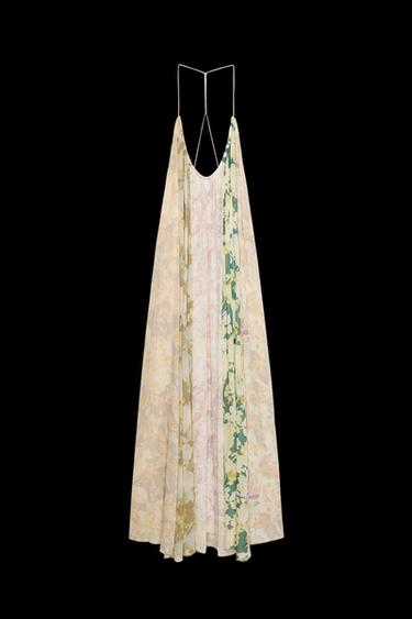VESTIDO PATCHWORK FLORES ZW COLLECTION - Beige de Zara - Imagen 0