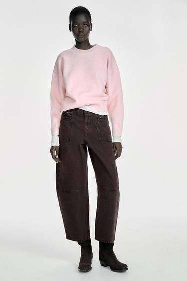 JEANS Z1975 CARGO BARREL TIRO MEDIO - Marrón de Zara