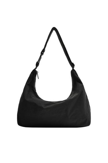 NYLON SHOULDER BAG - Black by Zara