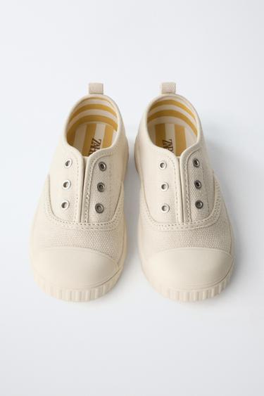 FABRIC SNEAKERS - Ecru White by Zara - Image 4