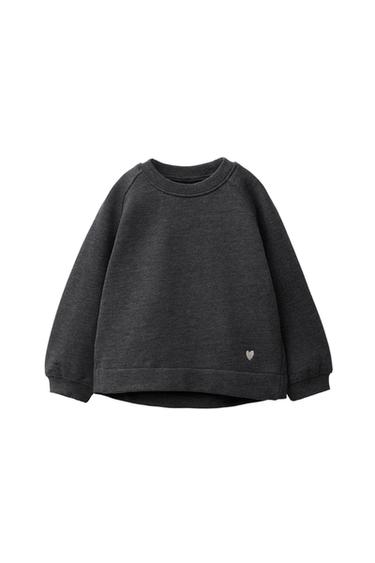 EMBROIDERED SPORTY SWEATSHIRT — Dark gray 2