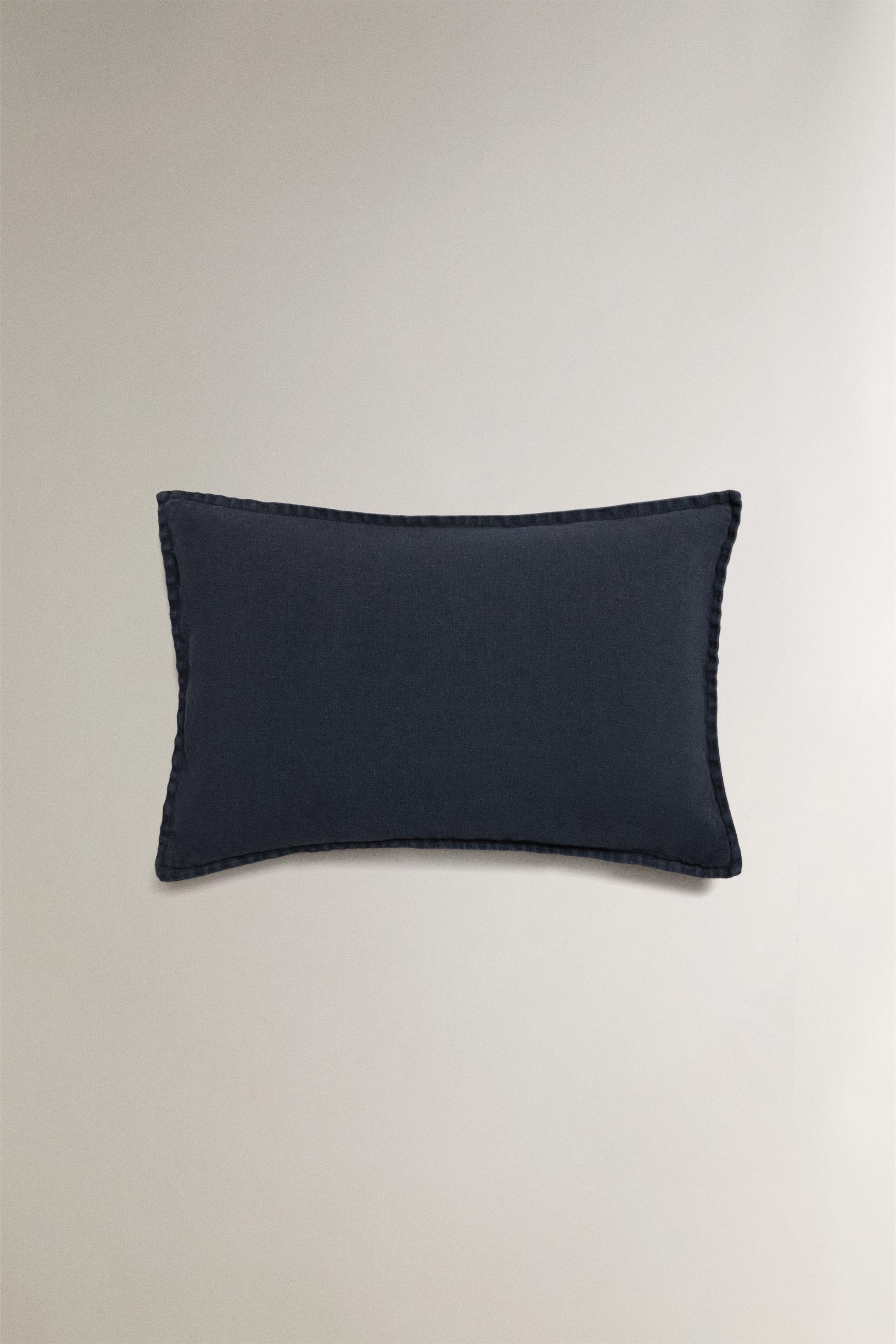HOUSSE DE COUSSIN LIN DÉLAVÉ