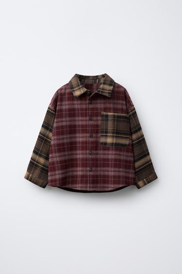 チェック柄プリントシャツマルチカラ―Zaraのチェック柄プリントシャツ - マルチカラ―