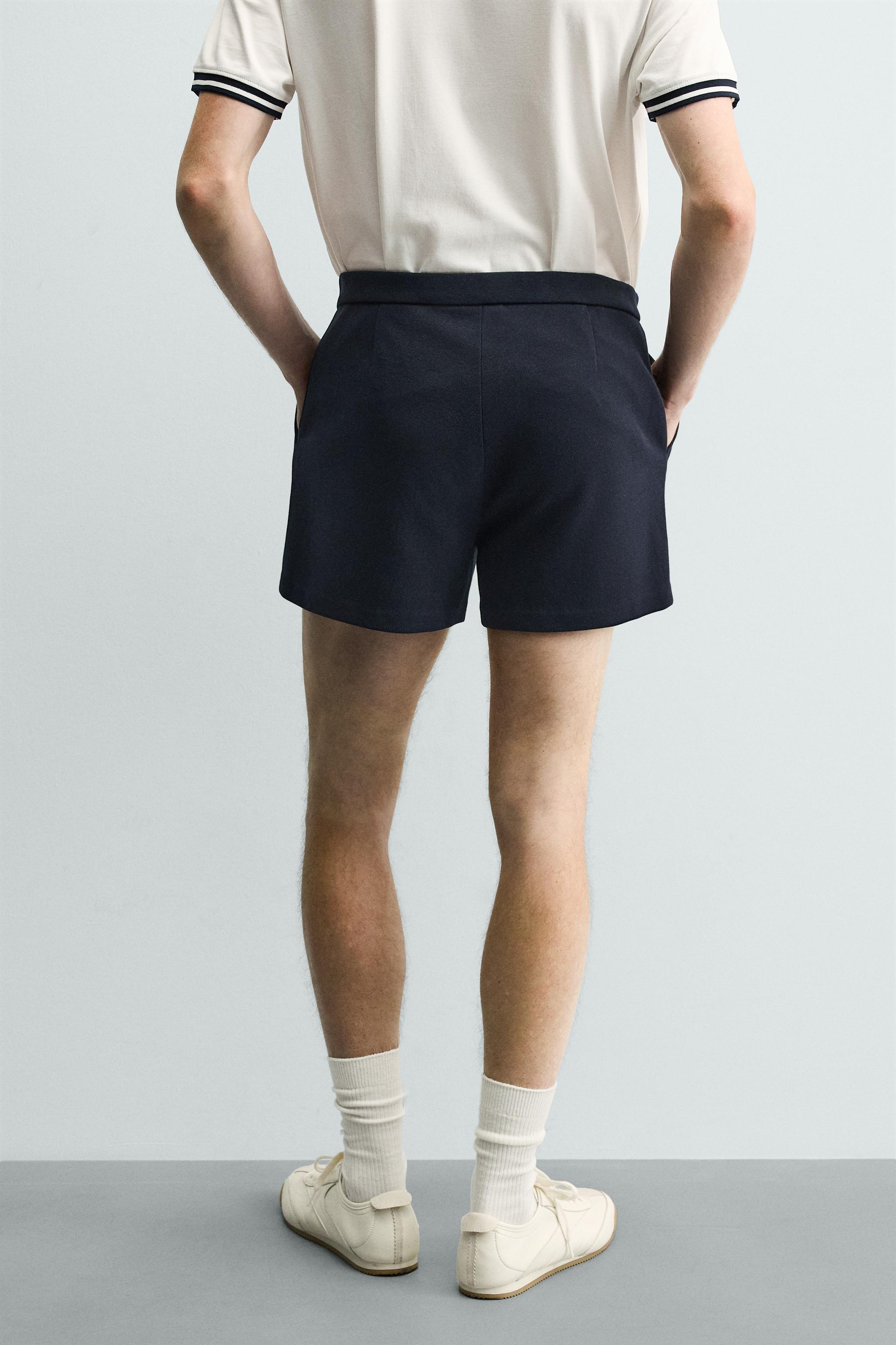 RETRO PIQUÉ SHORTS - Navy blue | ZARA South Africa