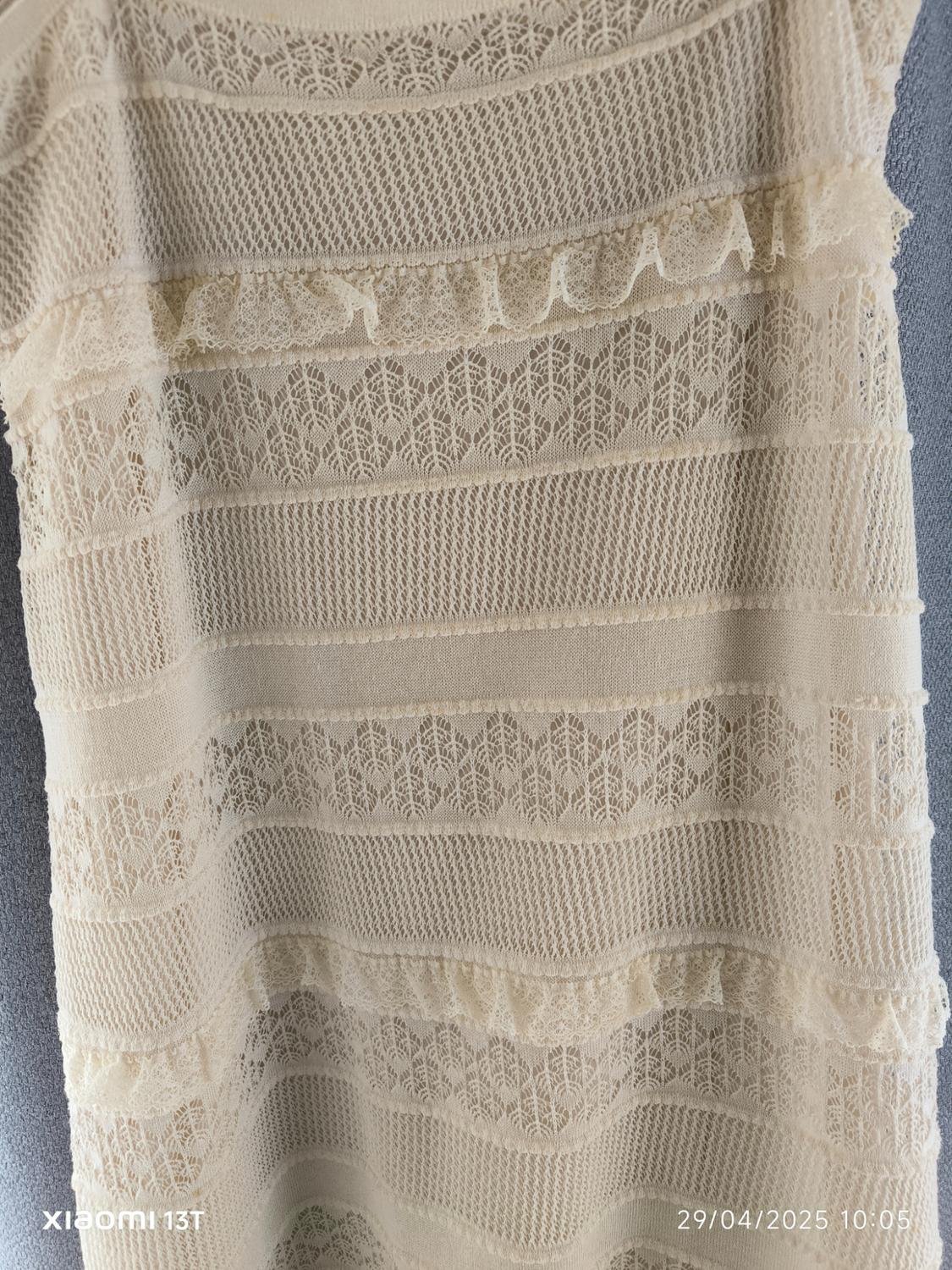 LONG POINTELLE KNIT DRESS - Image 3