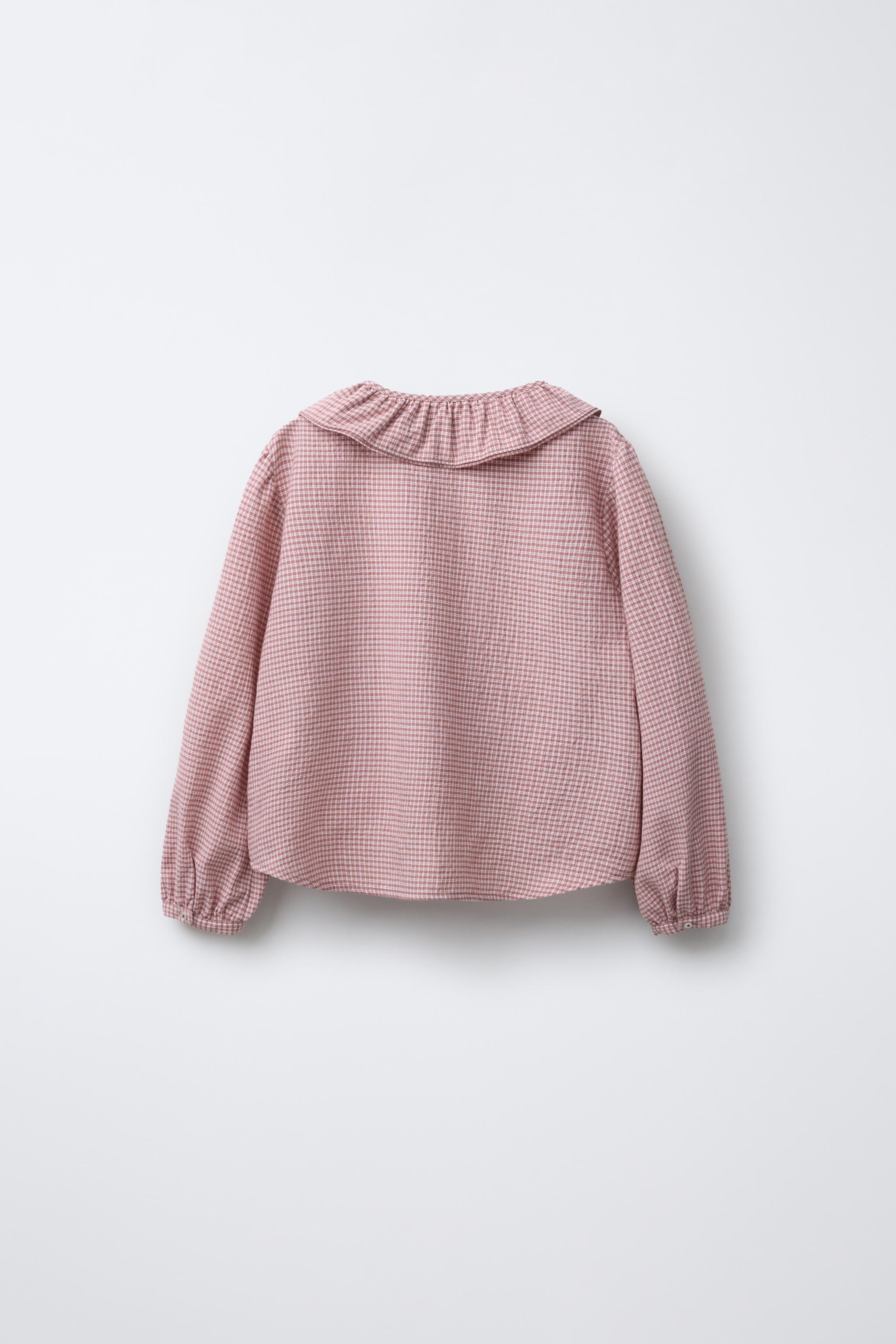 DOUBLE PETER PAN COLLAR PLAID SHIRT BENSIMON ® X ZARA