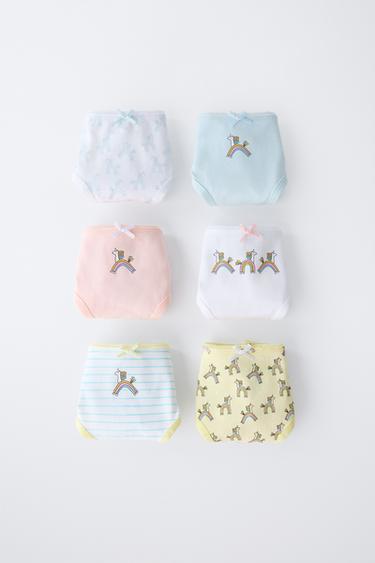AGES 2-6/ SIX-PACK OF UNICORN PRINT BRIEFS - Multicoloured by Zara - Image 4