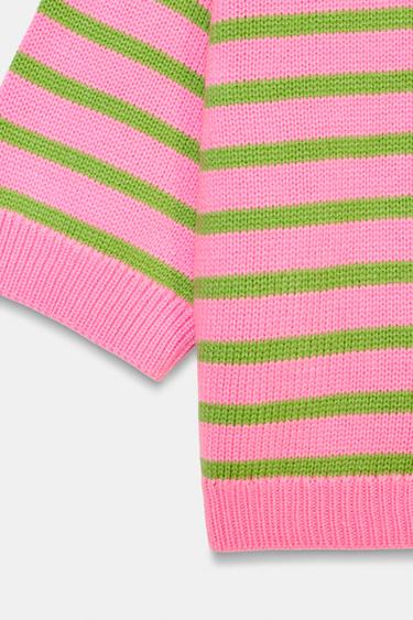 STRIPED KNIT JUMPER - Green stripe by Zara - Image 8