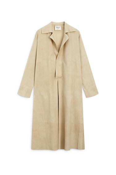 Zara Suede leather tunic - LIMITED EDITION - Ecru / Khaki