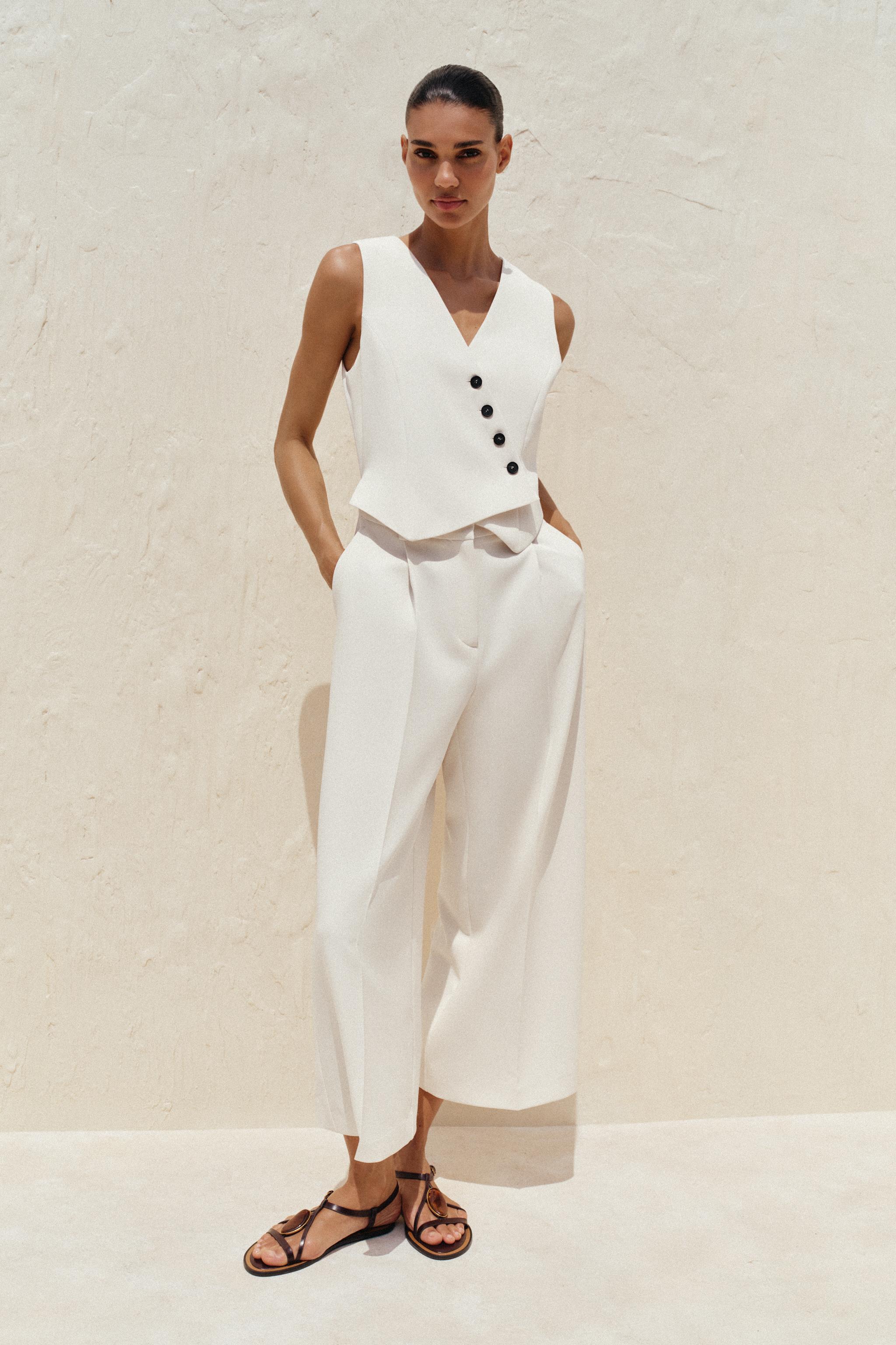 WIDE LEG VEST JUMPSUIT