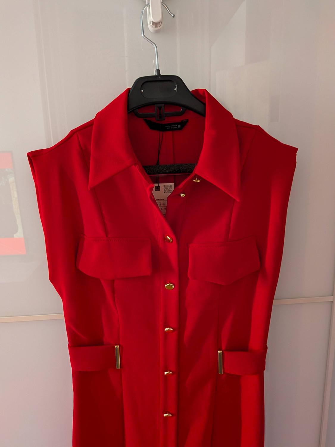 CREPE MIDI FITTED DRESS - Image 10