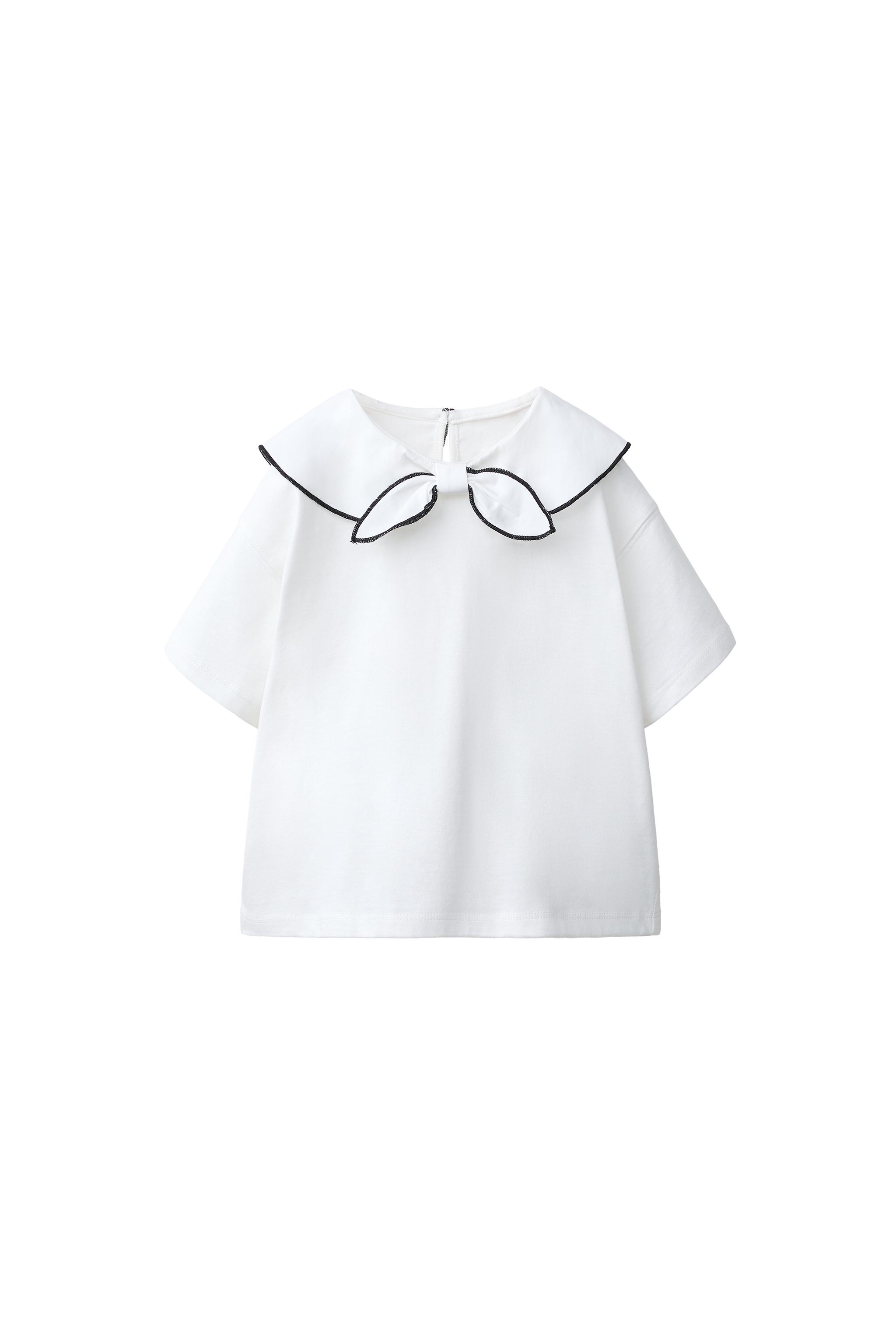 SCARF BOW T-SHIRT - White | ZARA Canada