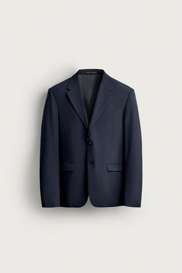 Zara SLIM FIT SUIT BLAZER - Navy blue