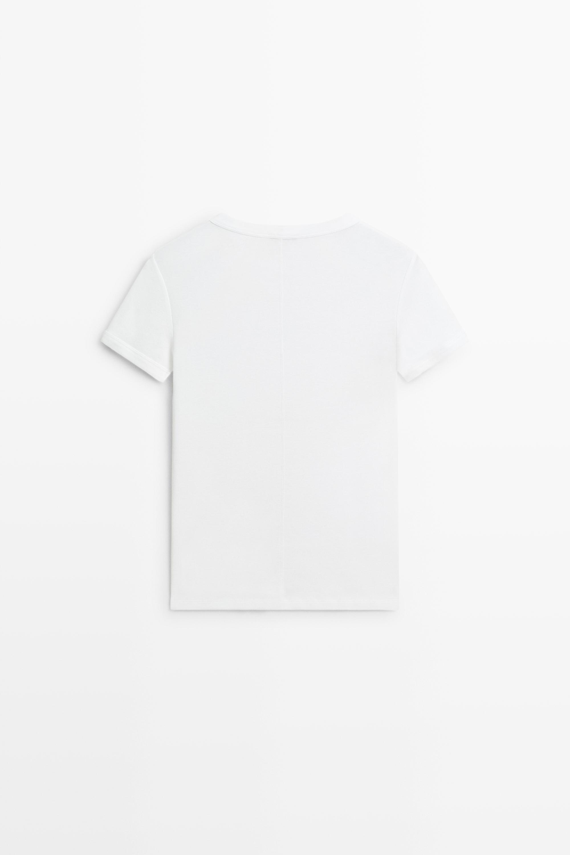T-shirt manches courtes en bord-côte