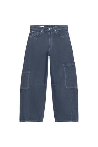 TRF 배기 벌룬 포켓 진 - Zara 잉크 블