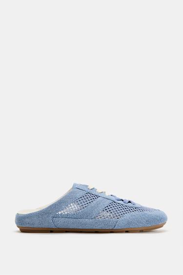 Zara 網眼露跟運動鞋 - 牛仔藍 - 圖片 0