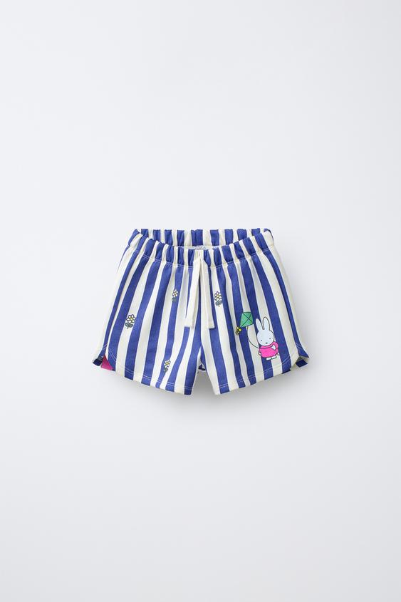 STRIPED MIFFY™ MERCIS BV © PLUSH BERMUDA SHORTS - Blue/White by Zara - Image 0
