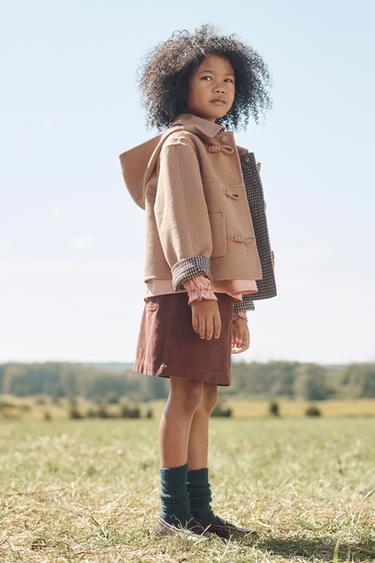 DUFFLE-COAT COURT AVEC LAINE ÉDITION LIMITÉE Camel clair ZARA