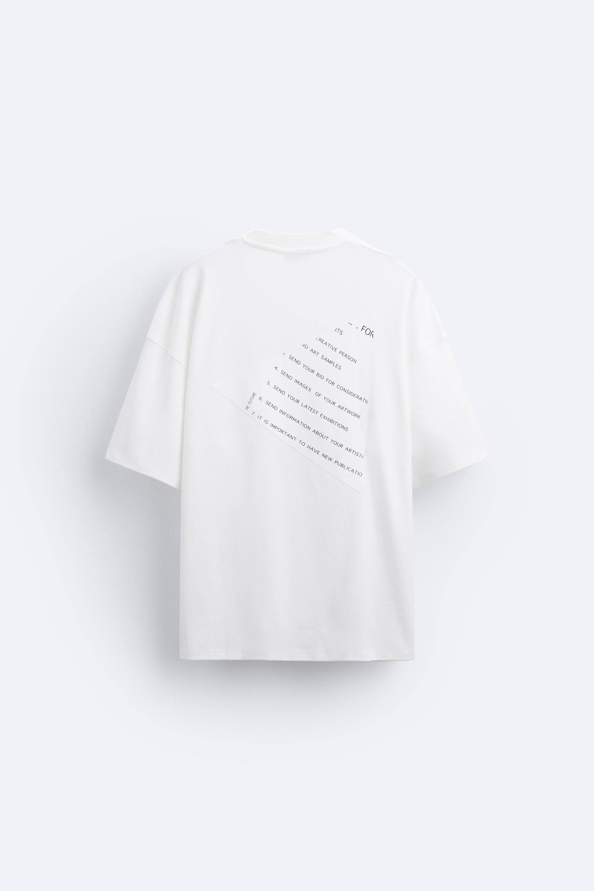 TEXT PRINT PATCH T-SHIRT