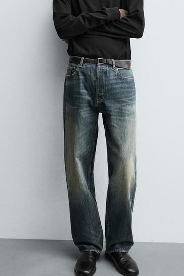 ДЖИНСЫ STRAIGHT FIT — ВЫЦВЕТШИЙ СИНИЙ от Zara