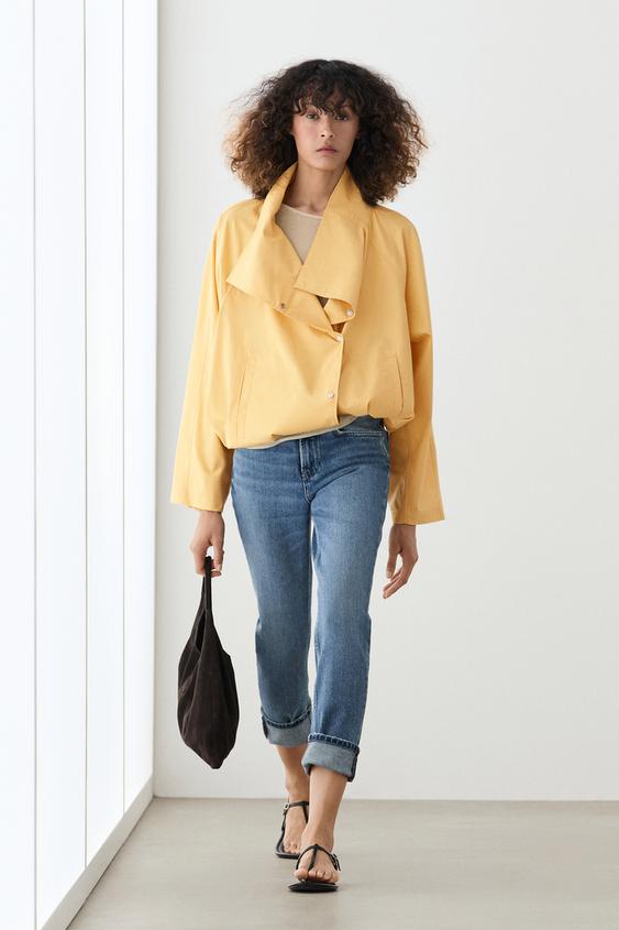 100% cotton bomber jacket with side fastening from Zara - $200