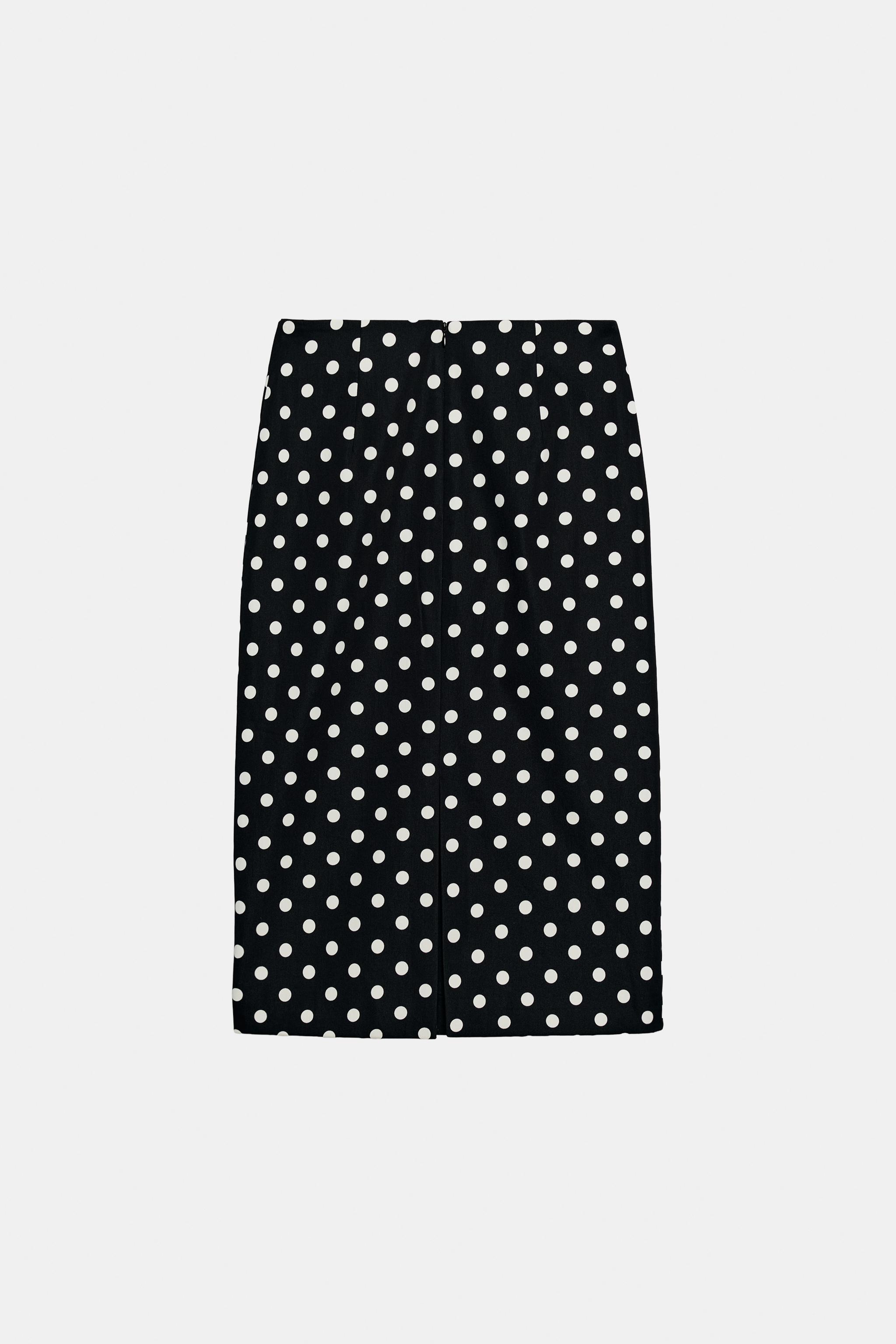 ZW COLLECTION POLKA DOT MIDI SKIRT