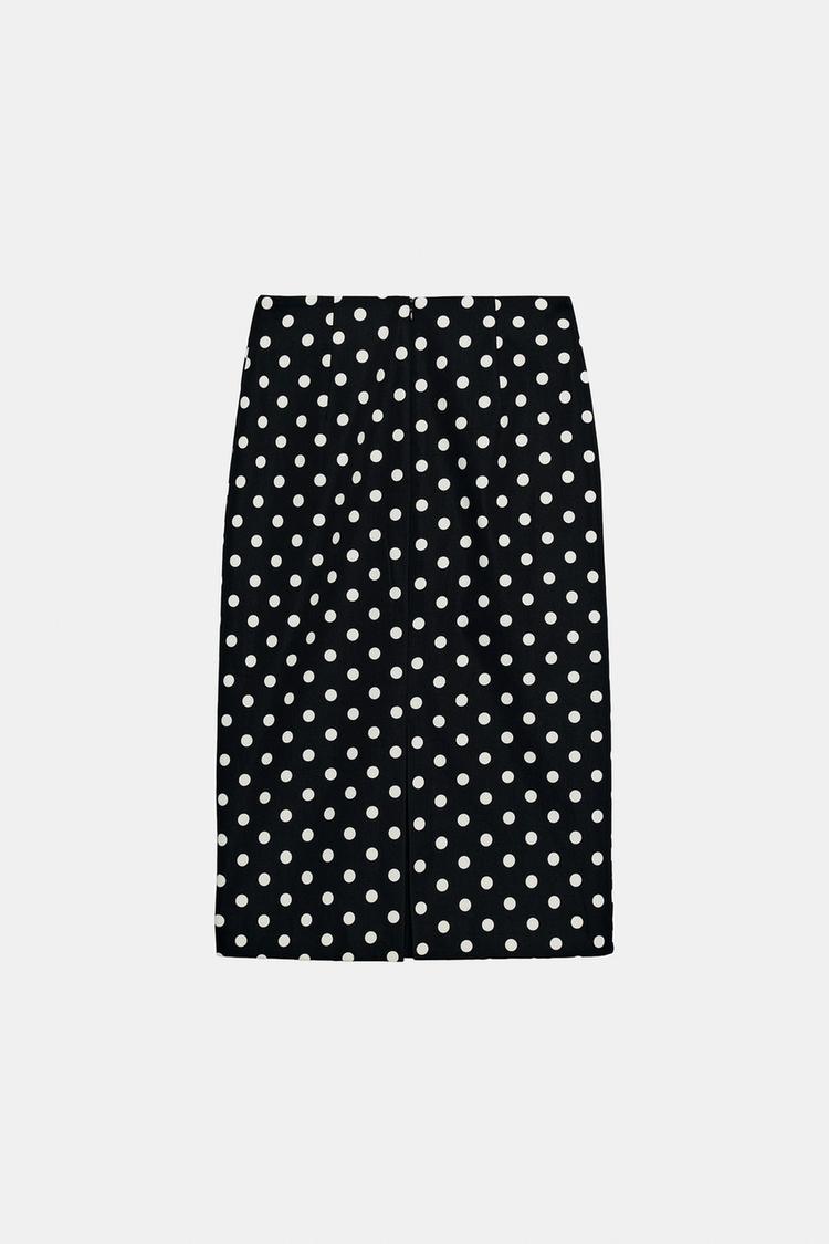 Falda midi de lunares de la colección ZW 8