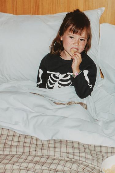 1 1/2-6 YEARS/ GLOW-IN-THE-DARK SKELETON PYJAMAS - Anthracite grey by Zara