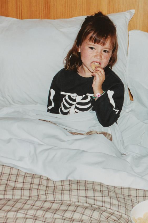 1 1/2-6 YEARS/ GLOW-IN-THE-DARK SKELETON PYJAMAS - Anthracite grey by Zara - Image 0